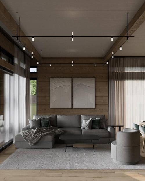 Интерьер загородного дома, куда с удовольствием хочется приезжать и забывать о всех своих будничных проблемах. 03