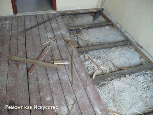 Технология монтажа плитки на деревянный пол. 02