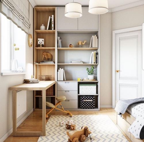 Светлый и уютный интерьер детской комнаты. 02