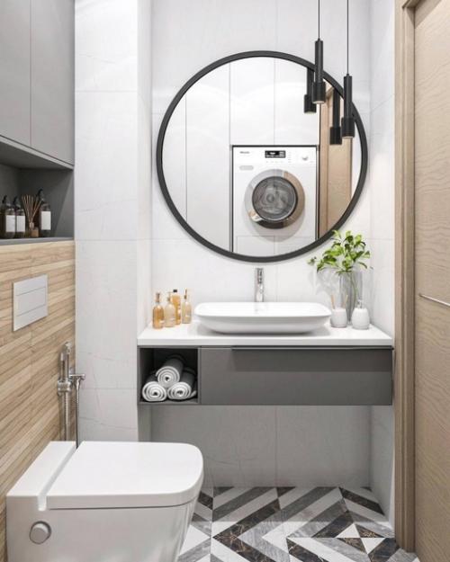 Утренняя подборка светлых интерьеров санузлов. 05