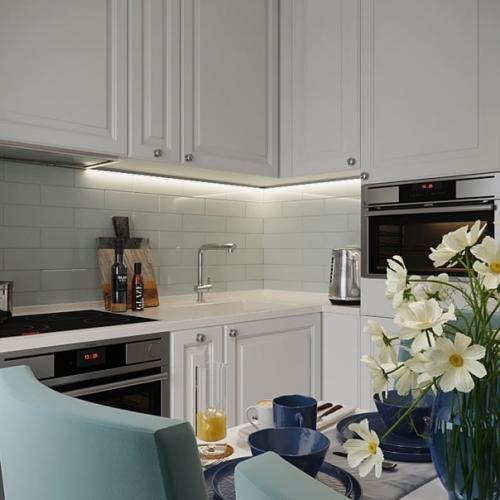 Крутой дизайн - проект однокомнатной квартиры с интересным зонированием спального места. 08