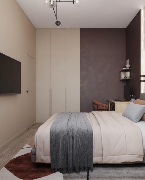 Проект квартиры площадью 43 м 2. заказчики проекта - молодая пара. 06