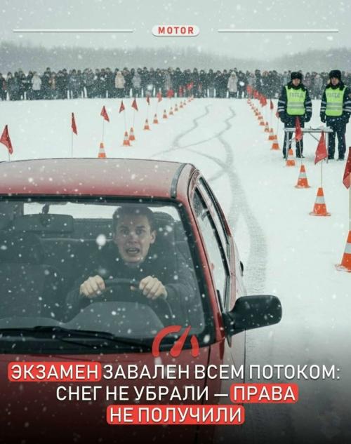 Экзамен на права в абсурд превратился.

