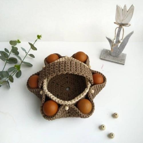 Пaсхальная корзиночка крючком. 01