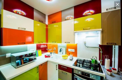 До и после ремонта: яркая кухня - трансформер площадью 6 кв. 02