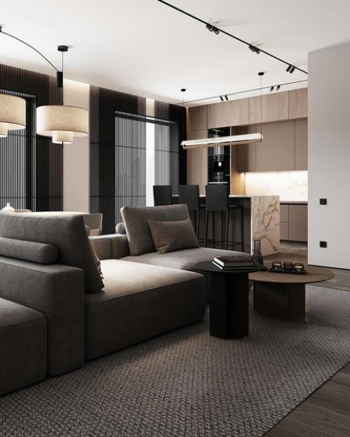 Интерьер в современном стиле 136 кв. 01