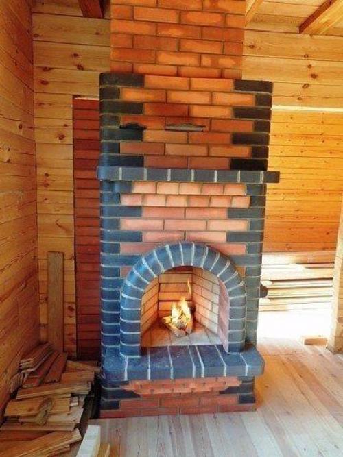 Хорошая идея, печь с камином! 04