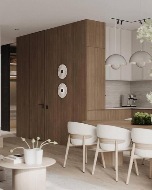 Интерьер уютной кухни - гостиной. 06