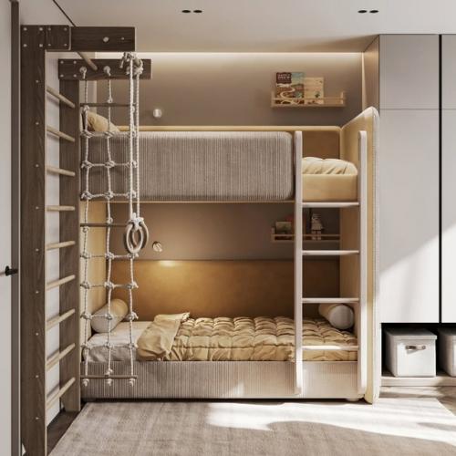 Десять кадров интерьера квартиры, площадью 66 квадратных метров в светло-бежевых тонах. 08