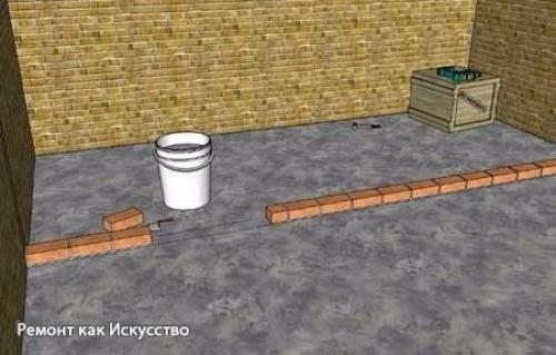 Кладка перегородки из кирпича своими руками. 01