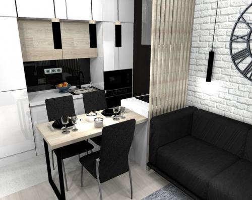 Дизайн квартиры - студии в современном стиле. 04