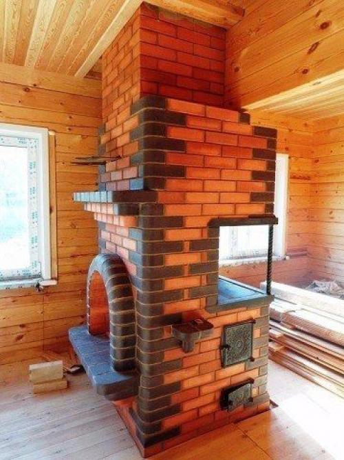 Хорошая идея, печь с камином! 01