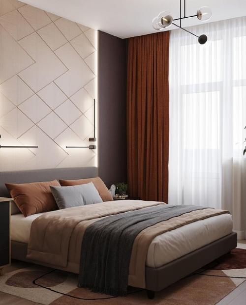 Проект квартиры площадью 43 м 2. заказчики проекта - молодая пара. 04