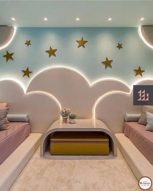 Отличные световые решения в детской комнате. 02