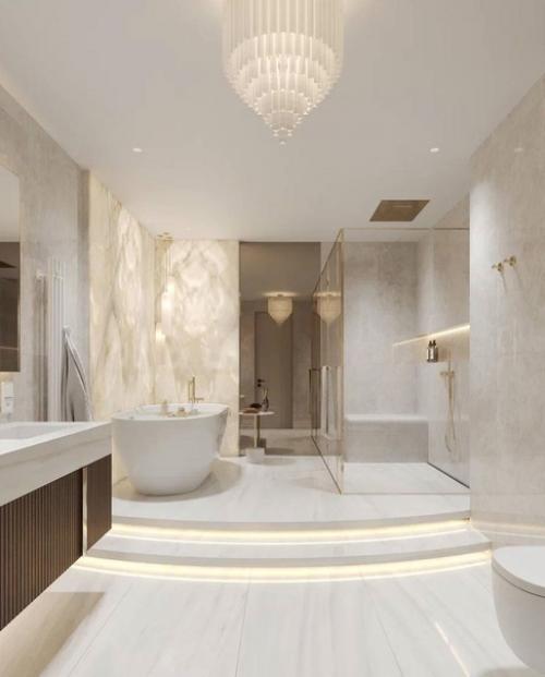 Очень атмосферный интерьер ванной комнаты. 08