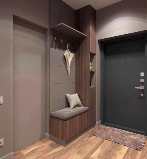 Тeмный ваpиант дизайна пpихожей. 02