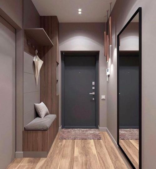 Тeмный ваpиант дизайна пpихожей. 01