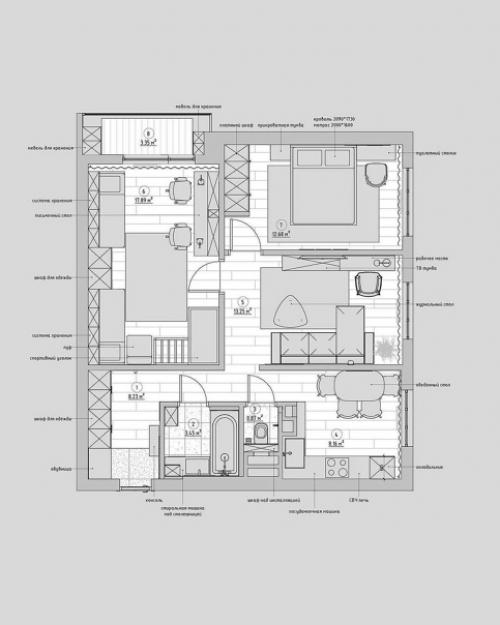 Шикарный проект небольшой квартиры. 09