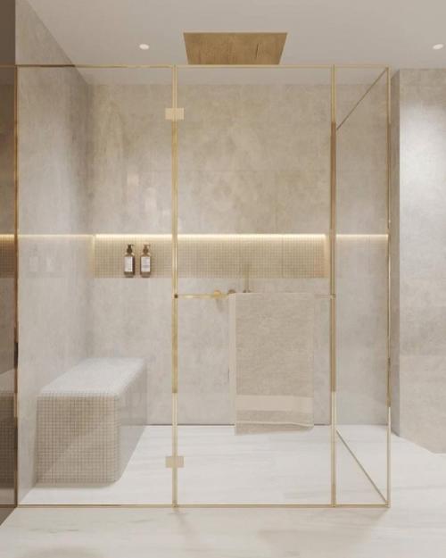 Очень атмосферный интерьер ванной комнаты. 06