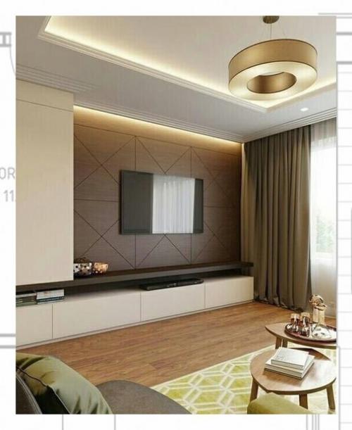 Тв - зона - главный объект гостиной, место семейного отдыха и комфорта. 04