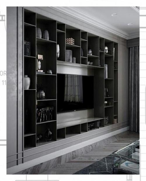 Тв - зона - главный объект гостиной, место семейного отдыха и комфорта. 06