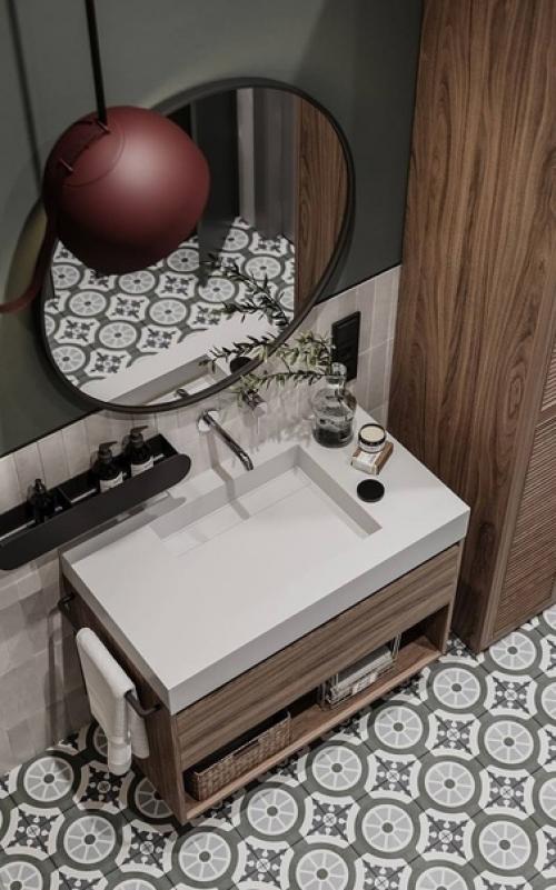 Комфортная и функциональная ванная комната. 05