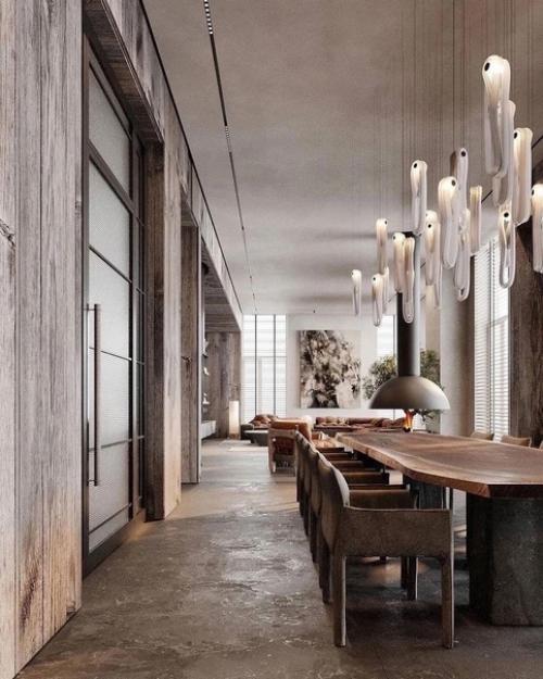 Роскошный загородный дом с отделкой в природном стиле. 02