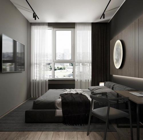 К смелому оформлению комнаты обращаются в темных тонах чаще всего. 04