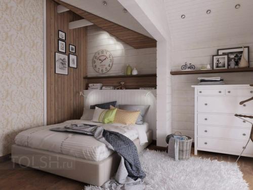 Дизайн дома из бруса в светлых тонах. 04