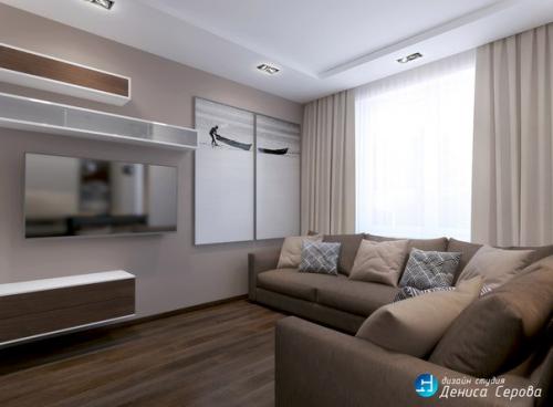 Дизайн - проект двухкомнатной квартиры 70 кв. 02