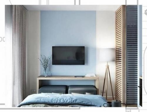 Грамотная организация пространства на ограниченной жилплощади - чуть ли не искусство, особенно когда приходится совмещать функционал двух комнат. 05