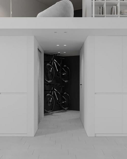 Монохромный и минималистичный дизайн квартиры. 01