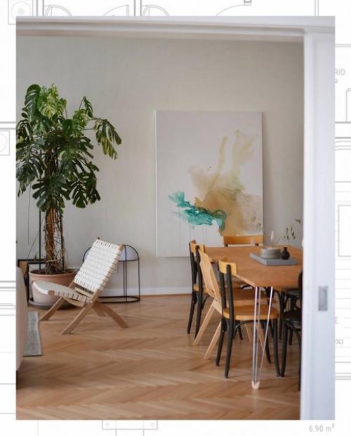 Элементов декора в скандинавских интерьерах не должно быть много. 07