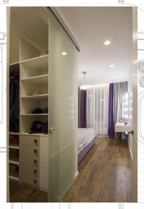 Проект двух комнатной квартиры с кухней - гостиной. 02