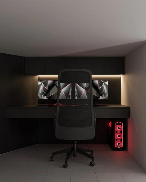 Монохромный и минималистичный дизайн квартиры. 08