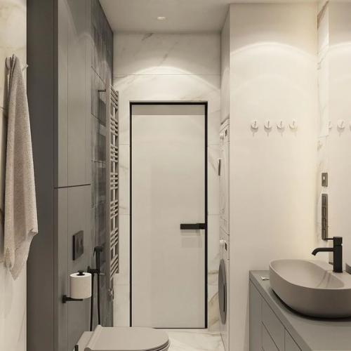 Дизайн интерьера в серых тонах может быть очень элегантным и стильным. 03