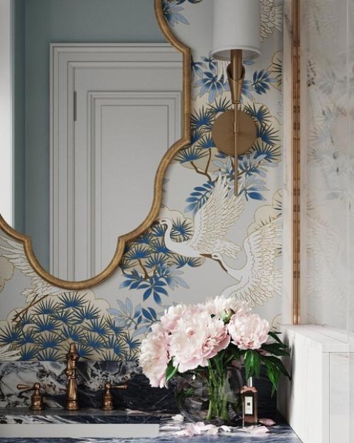 Нежный и утонченный интерьер ванной комнаты в загородном доме невероятно. 03