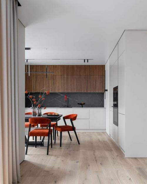 Интерьер получился очень пластичным, все элементы и линии взаимодействуют между собой, выстраивая плавные переходы из одной формы в другую. 02