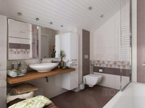 Дизайн дома из бруса в светлых тонах. 05