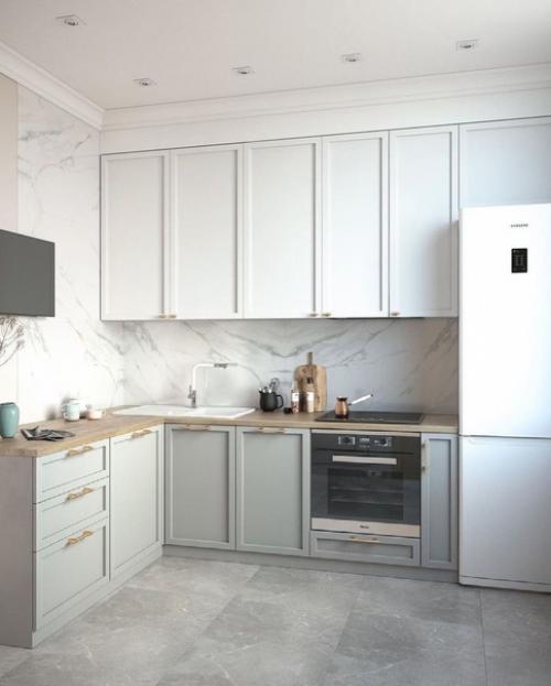 Современная классика.  Очень красивый и стильный дизайн - проект небольшой квартиры с интересным зонированием. 03