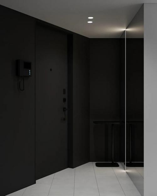 Монохромный и минималистичный дизайн квартиры. 05