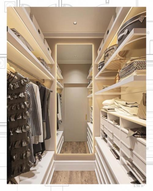 Голубой и зелено - голубой пастелью разбавляют кремово - бежевую палитру. 07