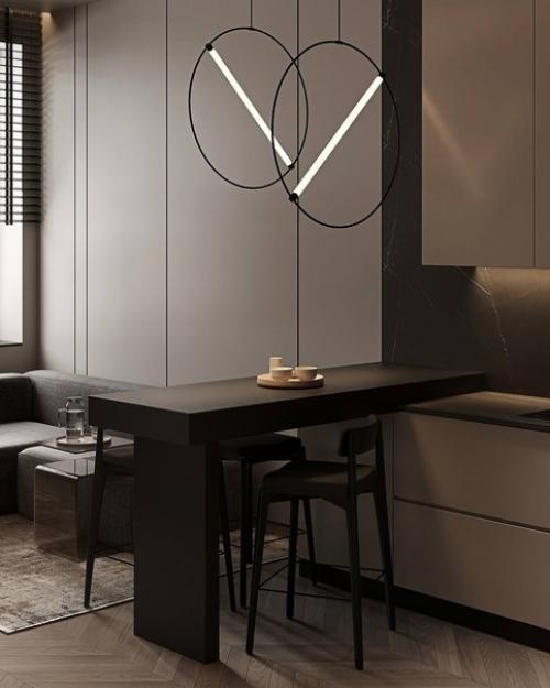 Лаконичный, с нотками минимализма интерьер квартиры в современном стиле. 01