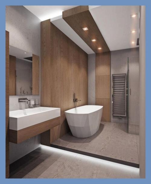 Несколько современных вариантов законченного ремонта ванной. 03