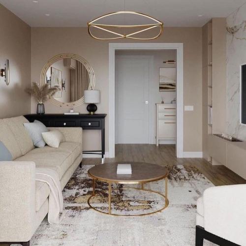 Очень красивый и нежный дизайн - проект небольшой квартиры. 04