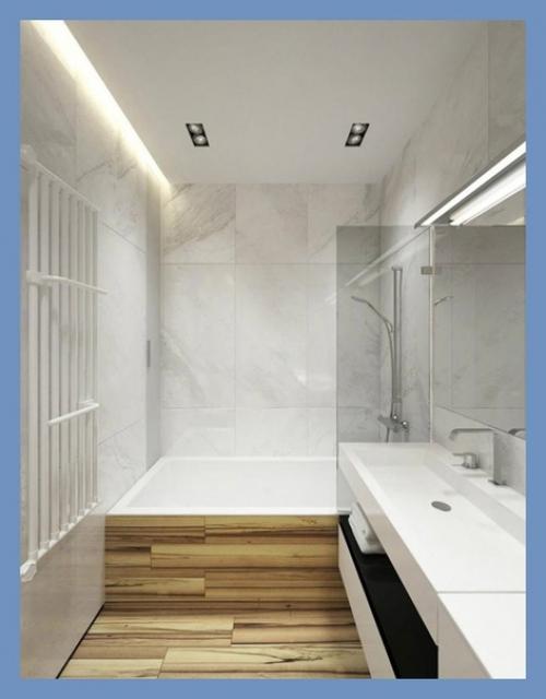 Несколько современных вариантов законченного ремонта ванной. 05