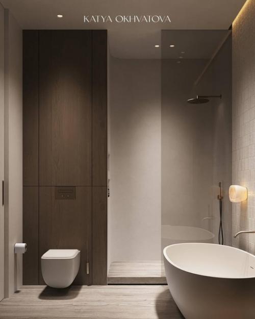 Изящная минималистичная ванная комната. 02