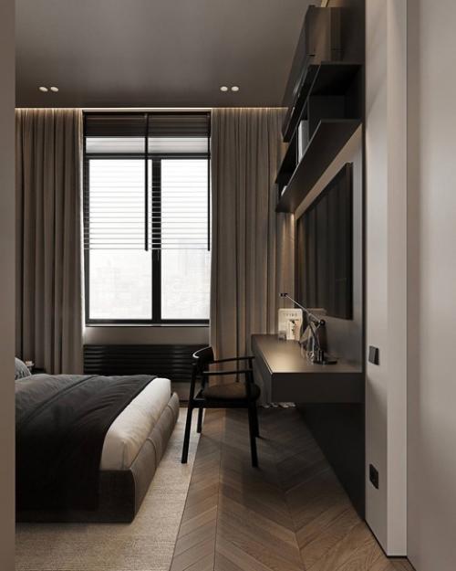 Лаконичный, с нотками минимализма интерьер квартиры в современном стиле. 09