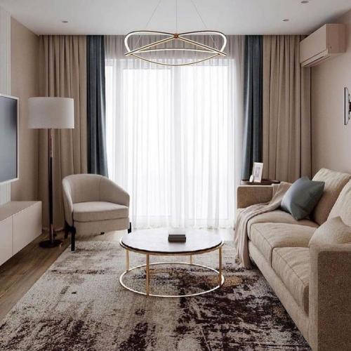 Очень красивый и нежный дизайн - проект небольшой квартиры. 05