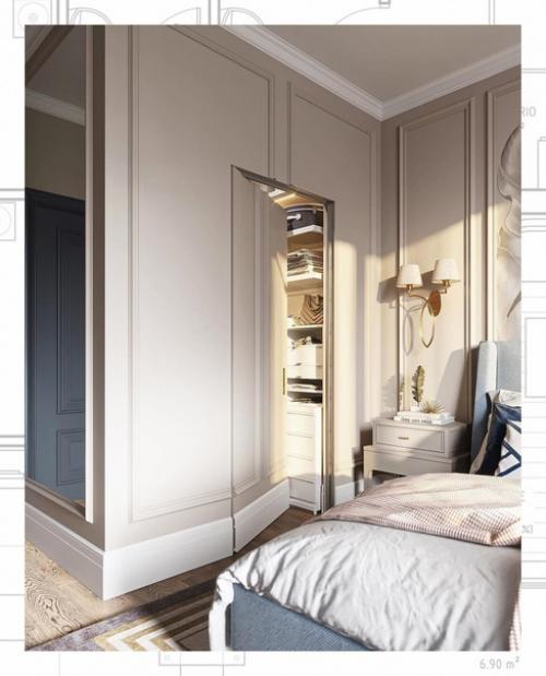 Голубой и зелено - голубой пастелью разбавляют кремово - бежевую палитру. 06